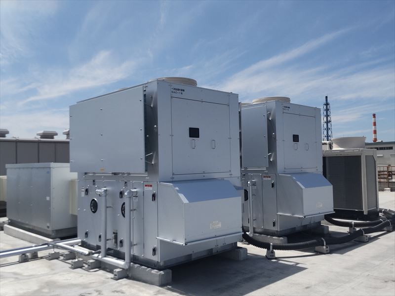 設置した外調機の写真